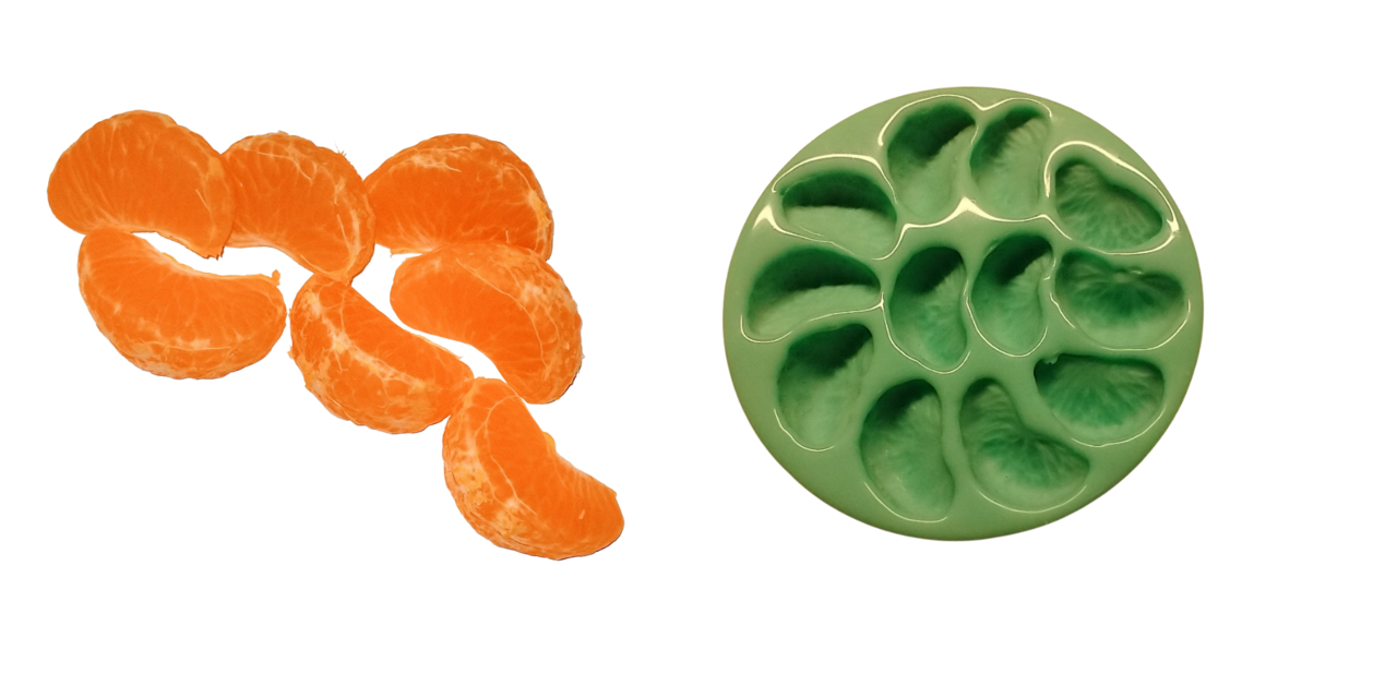 12pc Mandarin Citrus Silicone Mold. Tangerine Orange Silicone Mold. Realistic Food Shape Mold, For Wax | Embed | Soap | Resin Castings